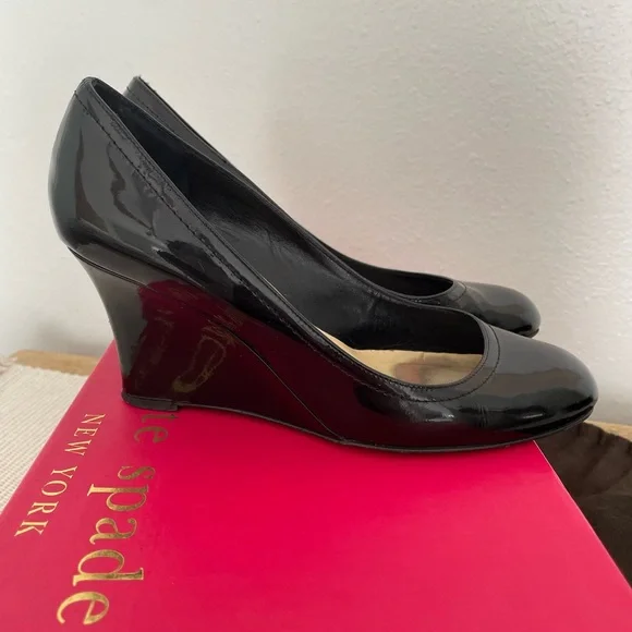 Kate Spade Patent Leather Marli Wedges - Picture 3 of 6
